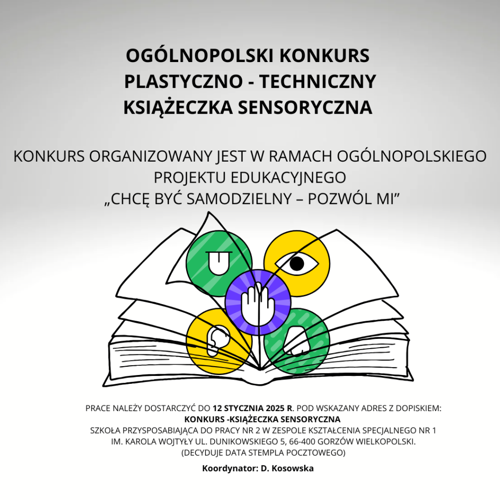 OGÓLNOPOLSKI KONKURS KSIĄŻECZKA SENSORYCZNA