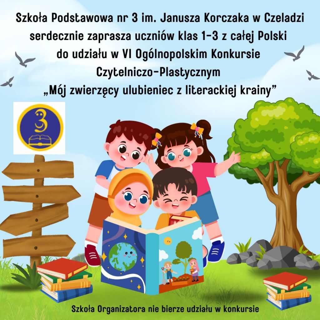 PLAKAT VI OGÓLNOPOLSKI KONKURS CZYTELNICZO-PLASTYCZNY